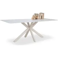 SANSIBAR Living Esstisch SANSIBAR HERNING LBH 100x200x76 cm weiß Esszimmertisch