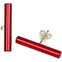 Demarie Paar Ohrstecker "eloxiertes Aluminium rot"