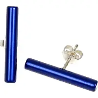 Demarie Paar Ohrstecker "eloxiertes Aluminium blau"