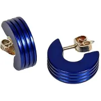 Demarie Paar Creolen "eloxiertes Aluminium blau"
