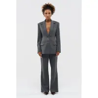 BENU Damen Grauer Taillierter Blazer