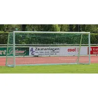 GLA-WEL Fußballtor - mobiles Jugendtor - 5,00 x 2,00 m - vollverschweißt, inkl. Tornetz 2.00m MIT Transportrollen Eingefräste Netzaufhängung