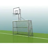 SportTor Fussballtor - Bolzplatztor - 3,00 x 2,00 m - mit Basketballaufbau - UNKAPUTTBAR