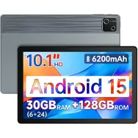 JENBIZZ Tablet 10'' mit Android 15, 30 GB RAM, 128 GB, 6200 mAh, Widevine L1, WiFi 6, BT 5.3
