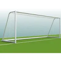 GLA-WEL Fußballtor - mobiles Jugendtor komplett mit Ovalprofil - 5,00 x 2,00 m - vollverschweißt, inkl. Tornetz 2.00m