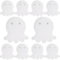Homu & Co. 10 Badeschwämme in Oktopusform –Schaumabsorbierende Spa-Schwämme –Lustige Schwimmschwämme –Geeignet für Whirlpools, Schwimmbäder und heiße Bäder –Weiß