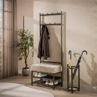 Hoyz Collection – Kleiderschrank Luno – Braun – 39 x 70 x 183 cm