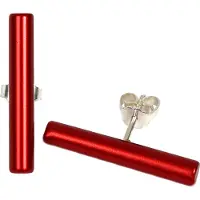 Demarie Paar Ohrstecker "eloxiertes Aluminium rot"