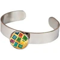 Demarie Armband "Edelstahl mit Silber-/Goldeinlage", bunt (mehrfarbig), Armbänder, Damen, 18cm, Edelstahl, glänzend, Armband