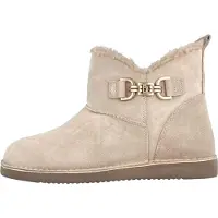 Babouche Lifestyle Boots in Übergrößen Beige Almalfi-2 2 große Damenschuhe