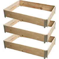 Roysson 3 x Hochbeet 120 x 80 cm Palettenrahmen | Langlebig & Nachhaltig für den Garten