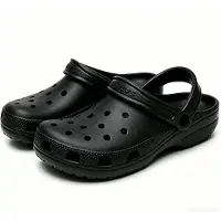 DTC GmbH EVA Clogs Uni Schwarz Größe 38-39 Leichte Gartenclogs Antirutsch