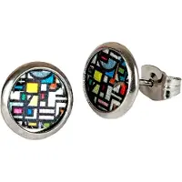 Demarie Paar Ohrstecker "Edelstahl mit Silber-/Goldeinlage"