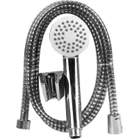 DOCHTMANN Set Kopfbrause, Wandhalter, Schlauch 150cm chrom