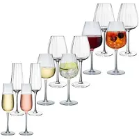 Villeroy & Boch Gläser-Set "Wein- und Sektgläserset Rose Garden 12er Set transparent" Spülmaschinengeeignet