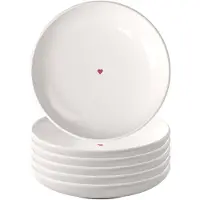 Like. by Villeroy & Boch Brotteller "Brotteller With Love ø 16 cm 6er Set weiß" Spülmaschinengeeignet, Mikrowellengeeignet