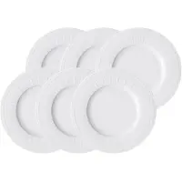Villeroy & Boch Speiseteller "Speiseteller Cellini ø 27 cm 6er Set weiß" Spülmaschinengeeignet, Mikrowellenfest