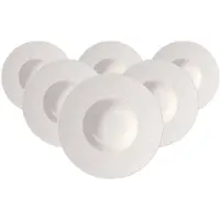 Villeroy & Boch Pastateller "Speiseteller Manufacture Ice ø 28 cm 6er Set weiß" Spülmaschinenfest, Mikrowellensicher