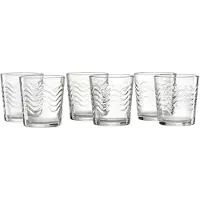 Ritzenhoff & Breker Whiskyglas "Whiskybecher Wave 250 ml 6er Set transparent"