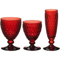 Villeroy & Boch Gläser-Set "Wein- & Sektgläser Boston Coloured 12er Set", rot, B:2cm H:2cm, Glas, Trinkgefäße, Gläser-Set, Spülmaschinenfest