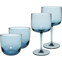 Like. by Villeroy & Boch Gläser-Set "Wein- und Wassergläser Like Glass 4er Set" Handwäsche wird empfohlen