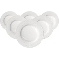 Villeroy & Boch Speiseteller "Speiseteller Manufacture Ice ø 27,1 cm 6er Set weiß" Spülmaschinenfest, Mikrowellensicher