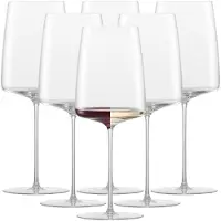 Zwiesel Glas Rotweinglas "Weingläser kraftvoll & würzig Simplify 689 ml 6er Set transparent" handgefertigt, Handwäsche empfohlen, hochwertiges Kristallglas