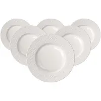 Villeroy & Boch Frühstücksteller "Frühstücksteller Manufacture Ice ø 21,7 cm 6er Set weiß" Spülmaschinenfest, Mikrowellensicher
