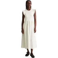 Marc o'polo Marc OPolo DENIM Jerseykleid Seitennahttaschen flared mit Baumwoll-Popelinerock