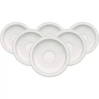 Villeroy & Boch Untertasse "Espressountertassen Gray Pearl ø 13 cm 6er Set weiß" Spülmaschinengeeignet, Mikrowellengeeignet
