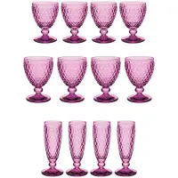 Villeroy & Boch Gläser-Set "Wasser-, Wein- und Sektgläser Boston Coloured 12er Set" Spülmaschinenfest
