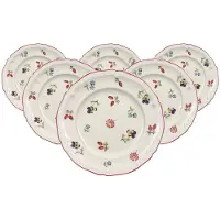 Villeroy & Boch Brotteller "Brotteller Petite Fleur ø 17,4 cm 6er Set weiß" Spülmaschinengeeignet, Mikrowellengeeignet