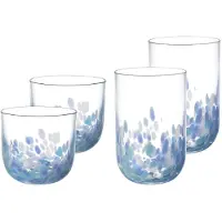 Like. by Villeroy & Boch Gläser-Set "Wasser- und Longdrinkglas-Set Like Confetti 4er Set blau" Spülmaschinenfest