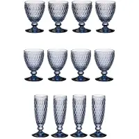 Villeroy & Boch Boston Coloured Weißwein- & Sektgläser Set 12er Set blau
