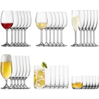 Leonardo Gläser-Set "Komplettgläserset Daily transparent" Ideal für den Alltag, spülmaschinengeeignet