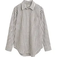Gant für Damen. 4300239 Klassisches Popeline-Hemd mit Streifen Relaxed Fit weiß (38), Lässig, Baumwolle, Langarm
