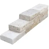 WOHNRAUSCH Travertin-Mauersteine LxB: 20-50 x 18-20 cm, (0,5 m2), Travertin, beige, Oberfläche: offenporig/gesägt/getrommelt