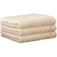 Cawoe Gästetuch, 3er Pack - Lifestyle, Walkfrottier, Baumwolle, einfarbig Beige / 30x50cm