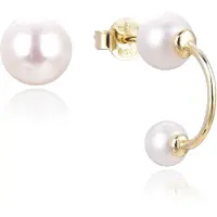 Gena Paris Gena.paris 'Asymmetrische' Damen-Ohrstecker aus 925 Sterling Silber - Gold GBO1533-Y