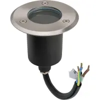 GTV LED Einbau Bodenleuchte Bodenspot Bodenstrahler Rund IP67 230 Volt mit GU10 Fassung ohne Leuchtmittel