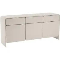 Selsey Lummo - Sideboard 3-türig mit 3 Schubladen, Kaschmirgrau, 156 cm
