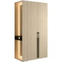 Masseno Drehtürenschrank FERYN 110,9/207,5/58cm 2-türig mit Spiegel Sonoma Eiche