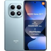 Xiaomi Redmi Note 15 5G Smartphone 8GB/256GB 6,77" 5520mAh, 45W TurboCharge Schnellladefunktion, Wet Touch 2.0 Technologie, Gletscherblau