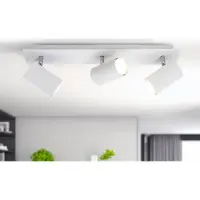 Meine Wunschleuchte Deckenstrahler für Innen - Wohnzimmerlampe mit 3 schwenkbaren LED Spots in Weiß