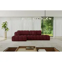 ALTDECOR Ecksofa mit Schlaffunktion und Bettkasten OLEA-L2-S - 321x164x75cm Bordeauxrot - Corner Sofa Eckcouch Couch L-Form, links/rechts angeordnet Schlafcouch Ausziehbar Wohnlandschaft
