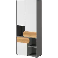 Masseno Drehtürenschrank ARCADA 80/189,5/38cm 3-türig Eichefarben