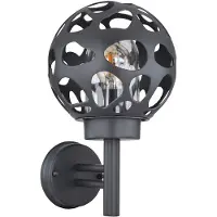Globo Wandleuchte, Edelstahl Alu, anthrazit, 20 cm