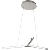 FABAS LUCE LED Hängelampe weiß, dimmbar Drei-Sternoptik, H 200cm
