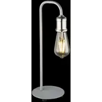 Globo Tischleuchte grau Retro Tischlampe Schlafzimmerleuchte Leselampe, Metall, 1x E14, TxH 15 x 43,8 cm