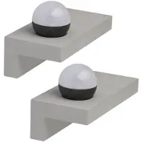 Globo Lighting 2er Set LED Wandleuchte, Metall, Beton, grau, 30 cm